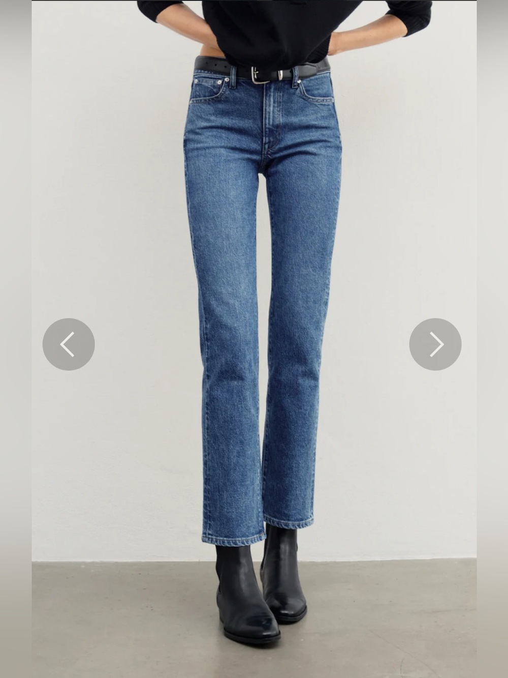 $245 AYR The LaLa 90s denim blue jeans straight leg 26 short